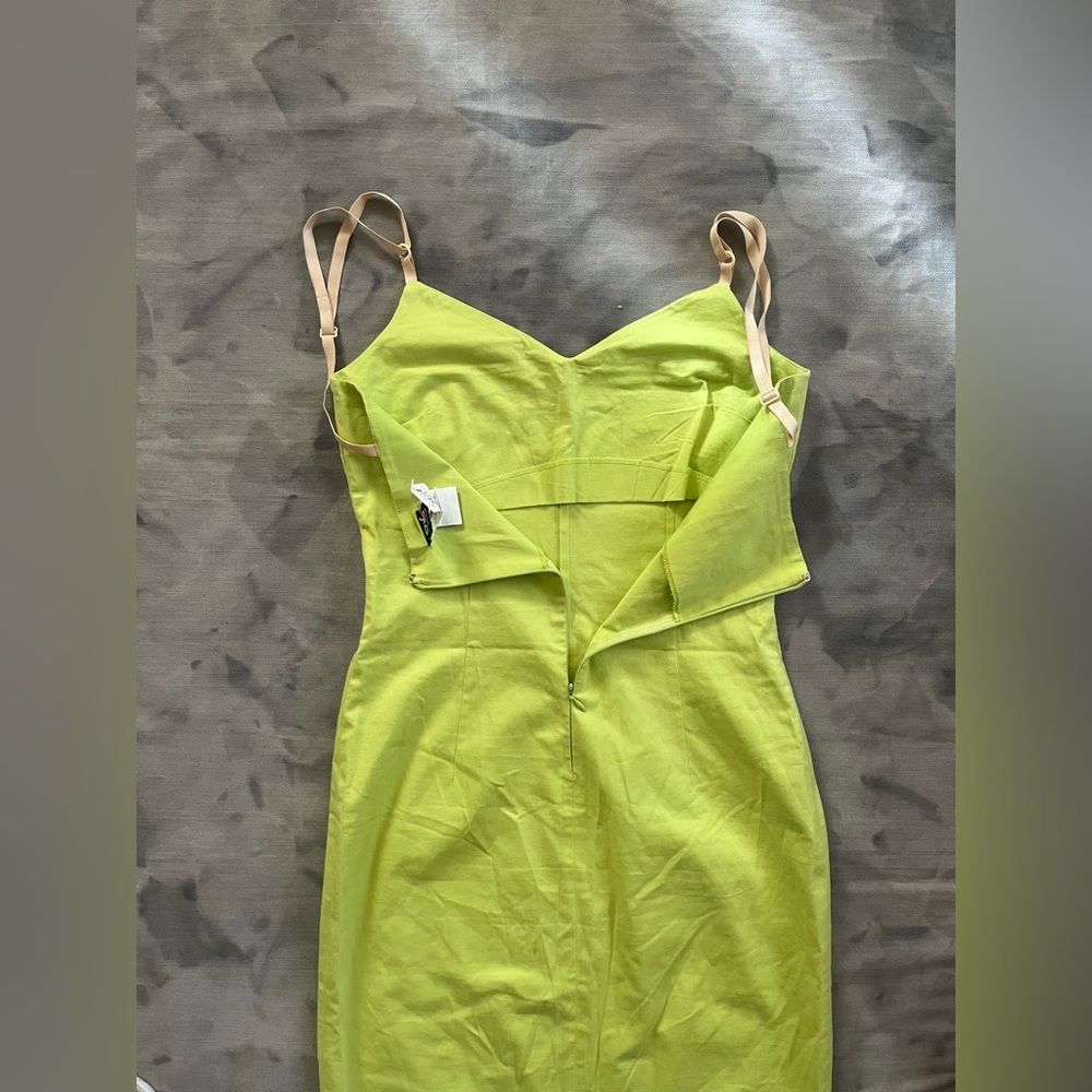 Dolce and Gabbana Lime Green Mini Dress - Picture 5 of 6